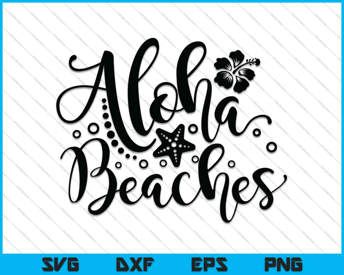 Aloha stranden SVG PNG snijden afdrukbare bestanden