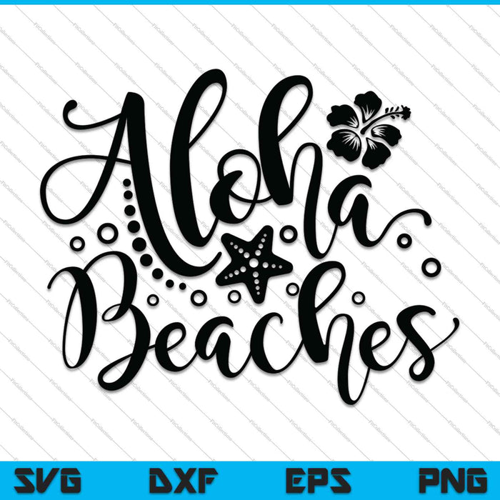 Aloha stranden SVG PNG snijden afdrukbare bestanden