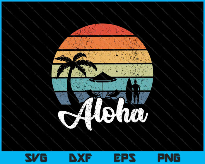 Aloha Hawaii Hawaiian Island SVG PNG Cutting Printable Files