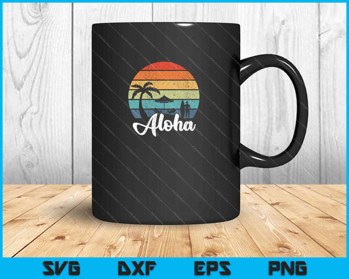Aloha Hawaii Isla hawaiana SVG PNG Cortar archivos imprimibles