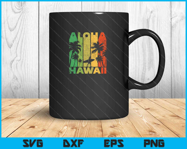 Aloha Hawaii Hawaiian Island Vintage SVG PNG Cutting Printable Files