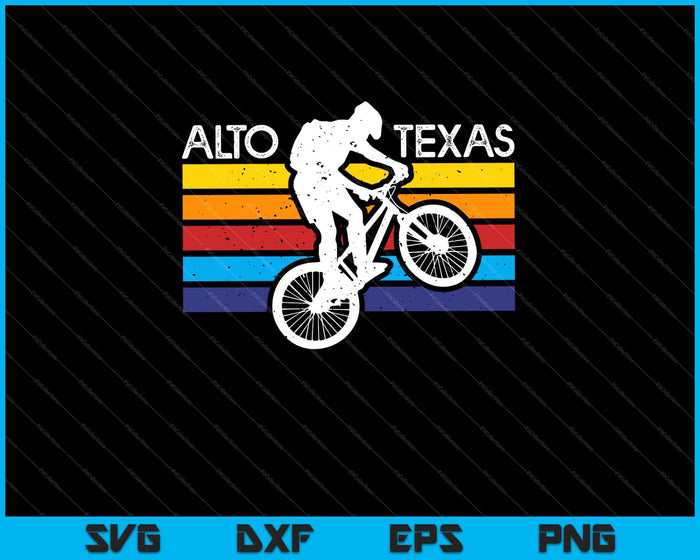 Alto Texas Vintage Ciclismo Svg Cortando Archivos Imprimibles