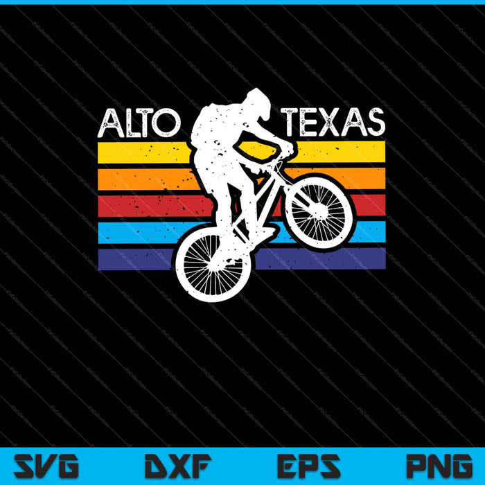 Alto Texas Vintage Ciclismo Svg Cortando Archivos Imprimibles
