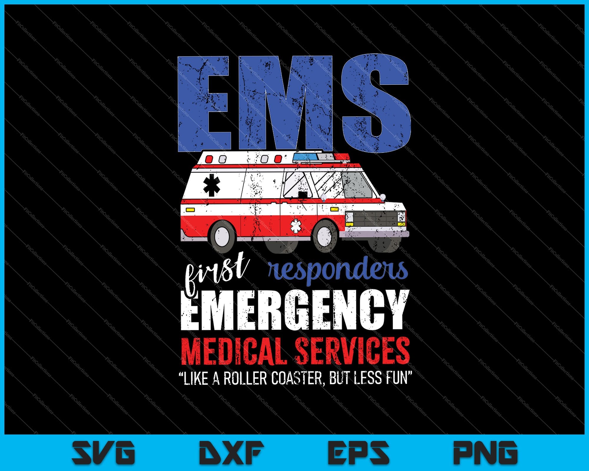 Ambulance car graphic design element Royalty Free Vector