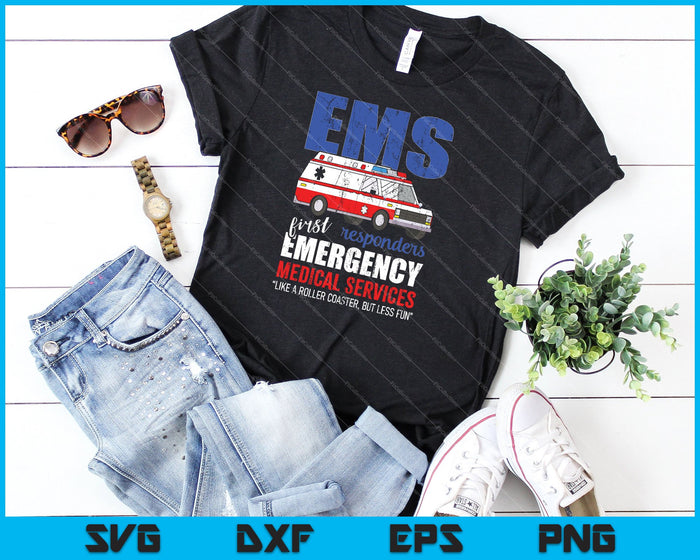 Ambulancia EMS divertido para servicios médicos de emergencia SVG PNG cortando archivos imprimibles