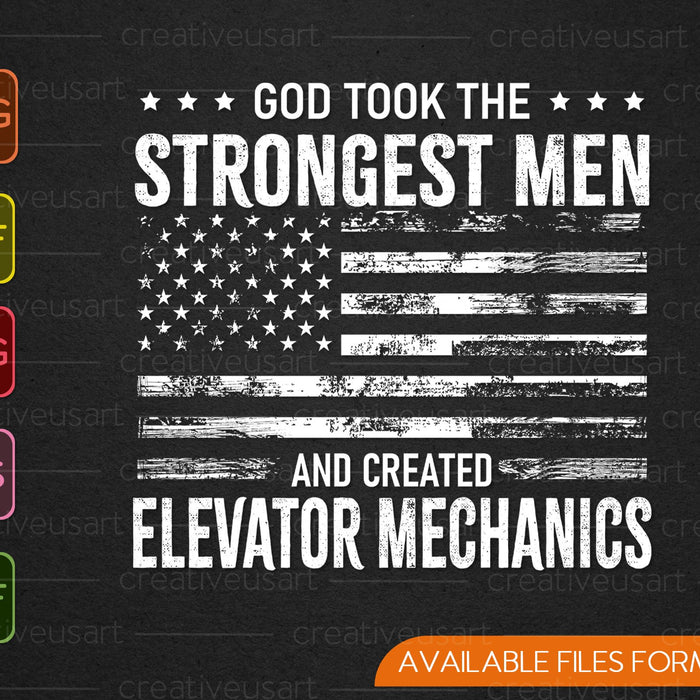 American Elevator Mechanic Art SVG PNG Cortar archivos imprimibles 