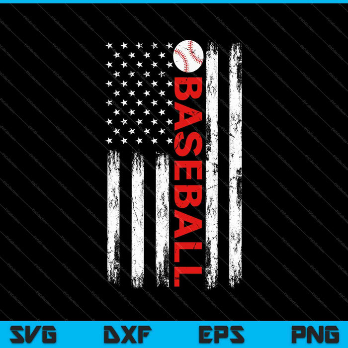 American Flag Baseball Team Gift SVG PNG Cutting Printable Files
