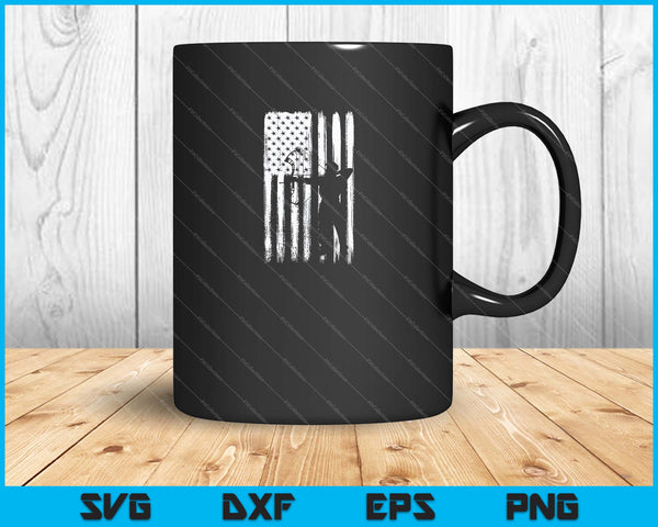 Bandera americana Bowhunting arco tiro con arco regalo para cazador de ciervos SVG PNG archivos