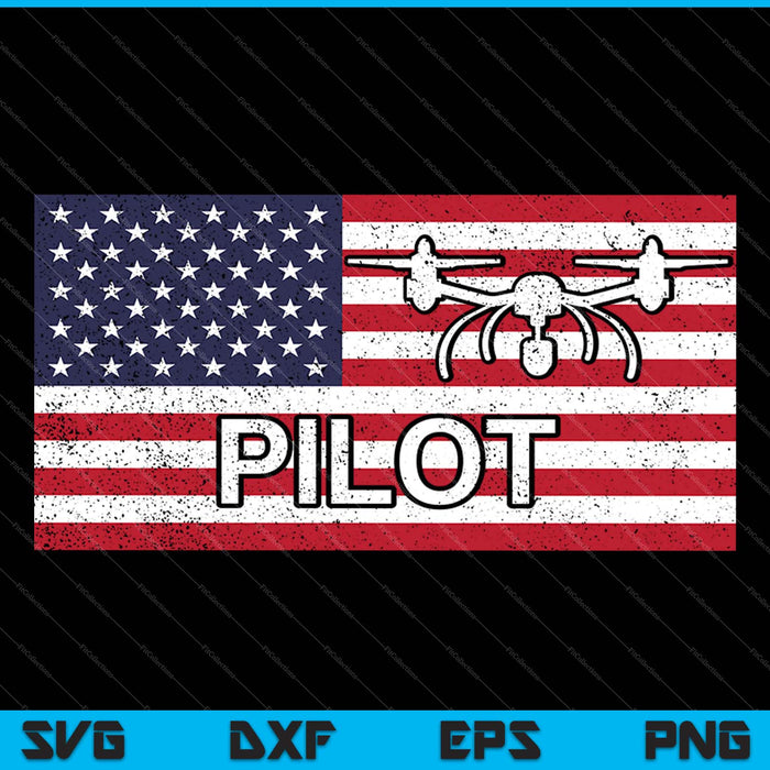American Flag Drone Clothing  SVG PNG Cutting Printable Files