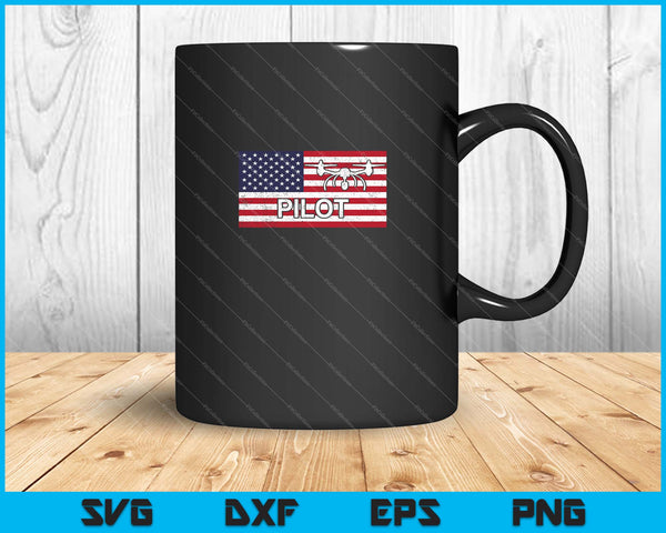 American Flag Drone Clothing  SVG PNG Cutting Printable Files