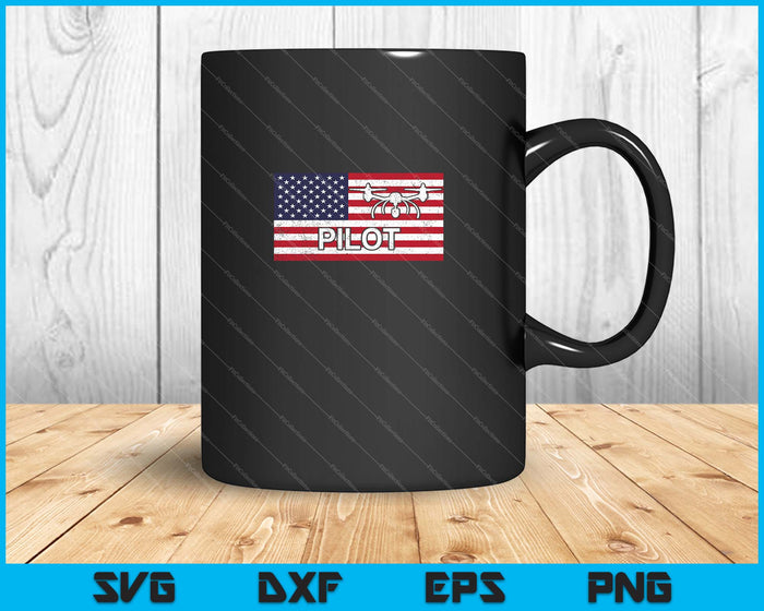 American Flag Drone Clothing  SVG PNG Cutting Printable Files
