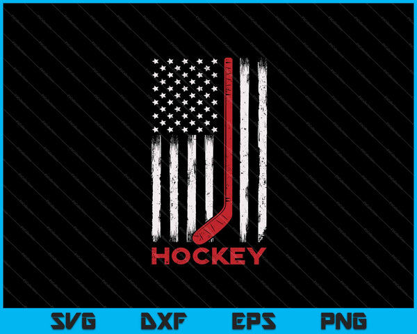Bandera americana Hockey EE.UU. Patriótico SVG PNG Cortar archivos imprimibles