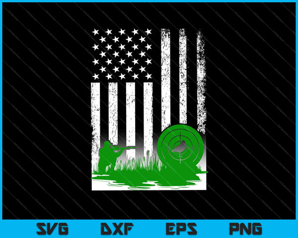 Amerikaanse vlag patriottische eend jacht watervogels SVG PNG snijden afdrukbare bestanden