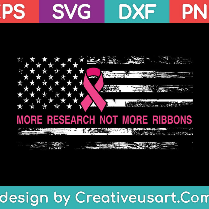 Amerikaanse vlag uitgezaaide borstkanker SVG PNG snijden afdrukbare bestanden