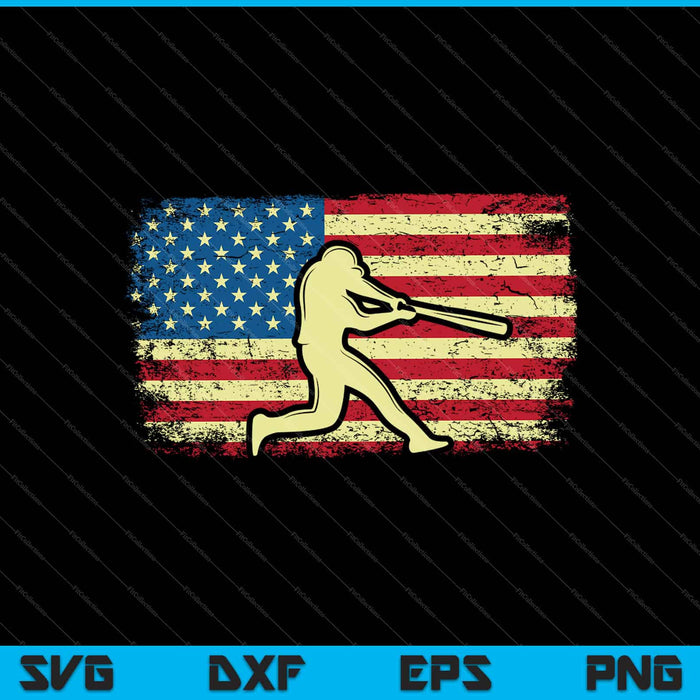 Bandera americana Béisbol Svg Cortar archivos imprimibles