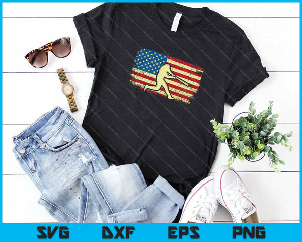 Bandera americana Béisbol Svg Cortar archivos imprimibles - on a t-shirt