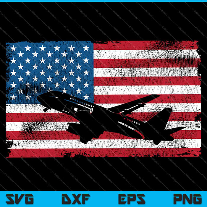 American flag pilot shirt SVG PNG Cutting Printable Files