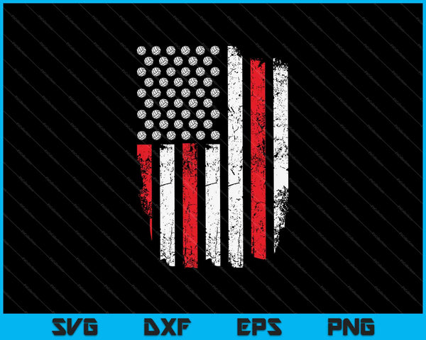 American flag volleyball SVG cut file