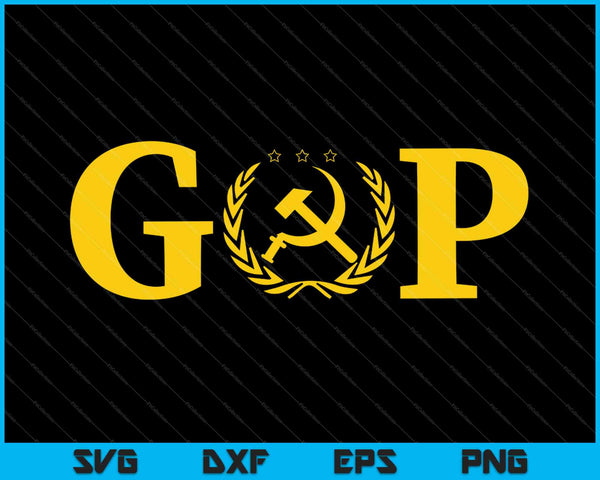 Anti GOP Martillo y Hoz Rusia Colusión SVG PNG Cortar archivos imprimibles