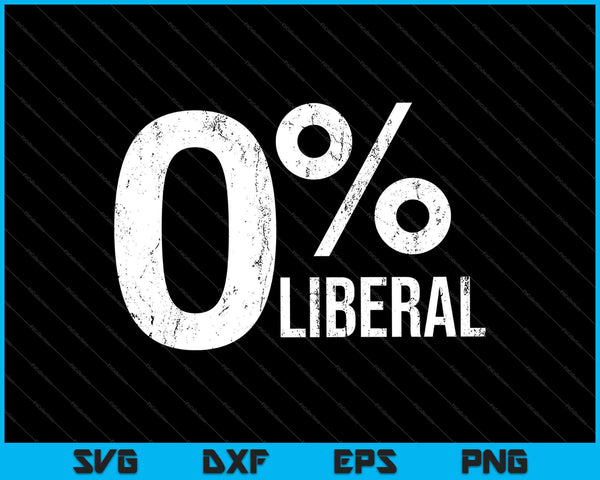 Anti liberaal-democraat nul procent liberaal Pro Trump SVG PNG snijden afdrukbare bestanden