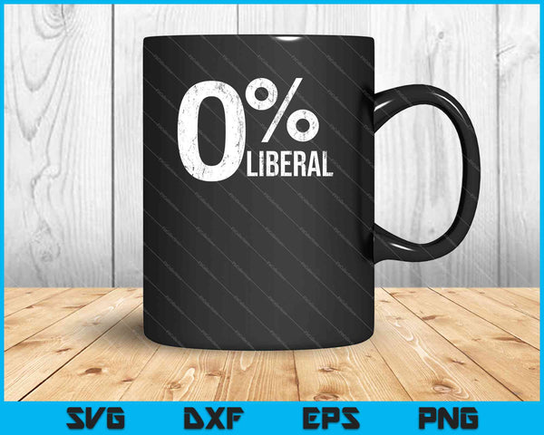 Anti liberaal-democraat nul procent liberaal Pro Trump SVG PNG snijden afdrukbare bestanden