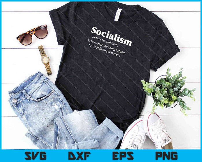 Camisa antisocialismo Libertario Republicano Trump SVG PNG Cortar archivos imprimibles