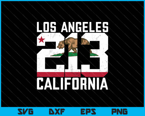 Netnummer 213 Los Angeles Californië SVG PNG snijden afdrukbare bestanden