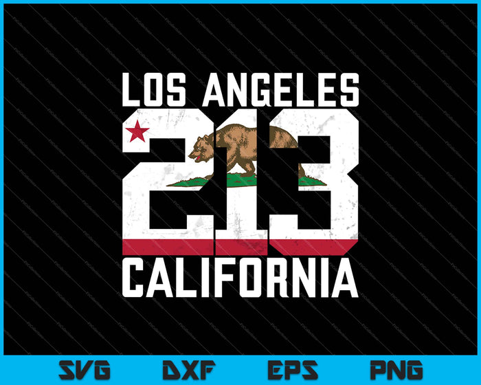 Código de área 213 Los Ángeles California SVG PNG Cortar archivos imprimibles