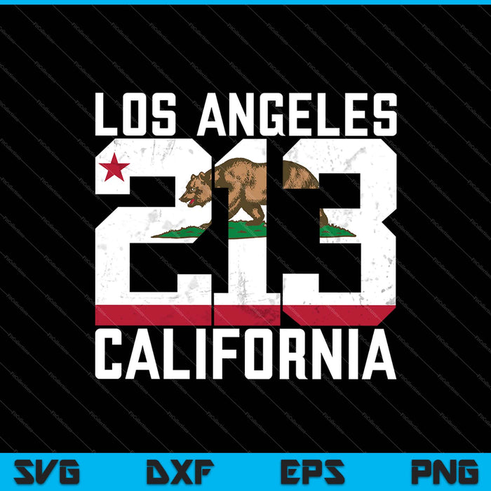 Código de área 213 Los Ángeles California SVG PNG Cortar archivos imprimibles