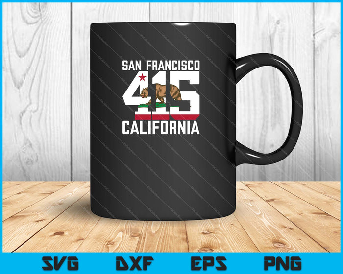 Area Code 415 San Francisco California SVG PNG Cutting Printable Files