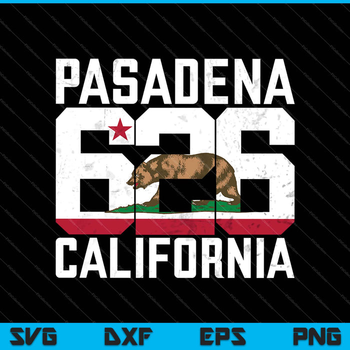 Area Code 626 Pasadena California SVG PNG Cutting Printable Files