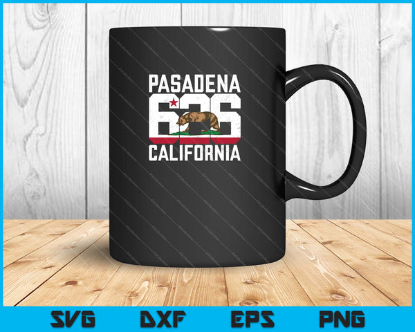 Netnummer 626 Pasadena Californië SVG PNG snijden afdrukbare bestanden
