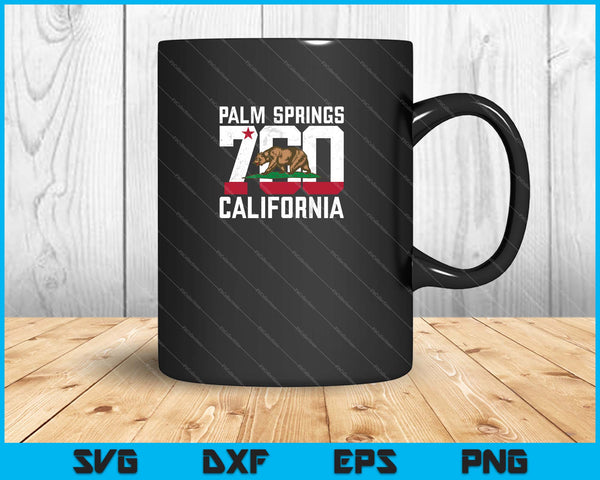 Código de área 760 Palm Springs California SVG PNG Cortar archivos imprimibles