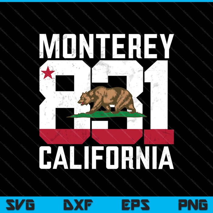 Netnummer 831 Monterey Californië SVG PNG snijden afdrukbare bestanden