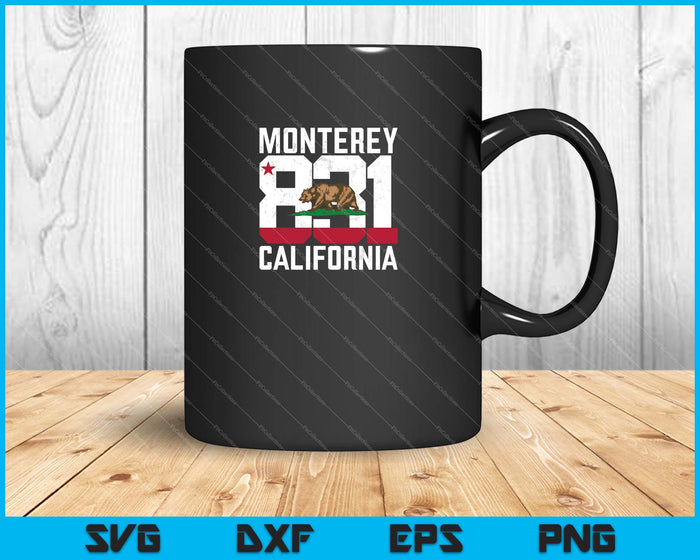 Netnummer 831 Monterey Californië SVG PNG snijden afdrukbare bestanden