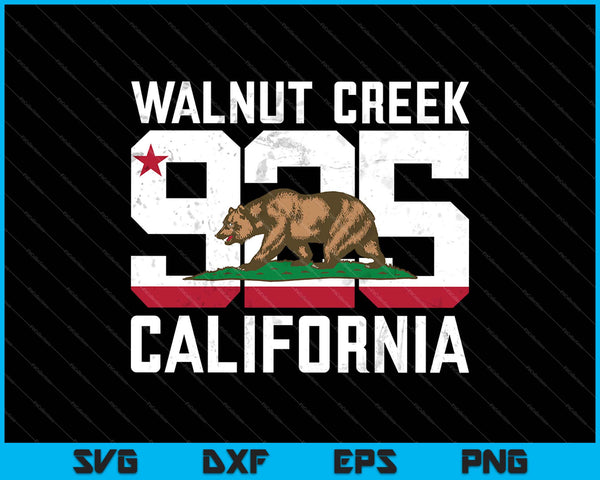 Netnummer 925 Walnut Creek Californië SVG PNG snijden afdrukbare bestanden