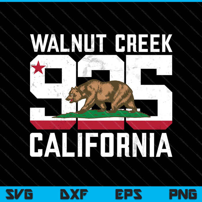 Código de área 925 Walnut Creek California SVG PNG Cortar archivos imprimibles