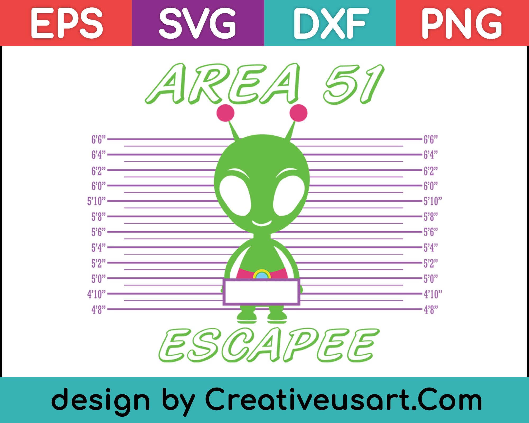 Area 51 Escapee SVG PNG Cutting Printable Files – creativeusarts