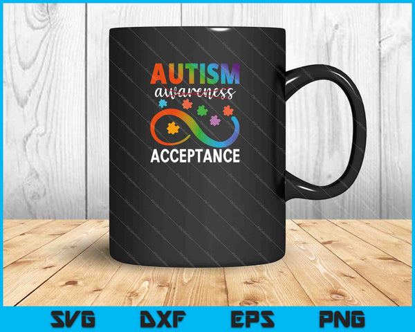 Aceptación de la conciencia del autismo SVG PNG Corte de archivos imprimibles