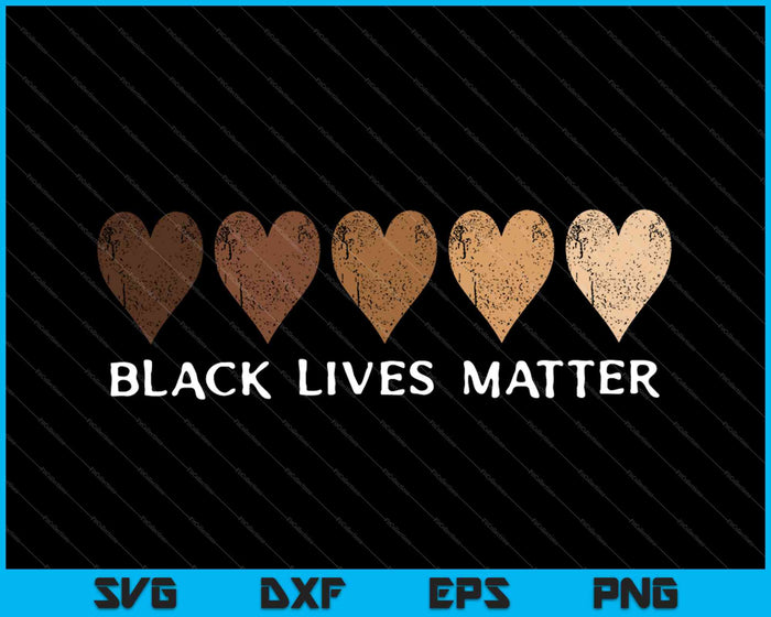 BLM Black Lives Matter Corazón SVG PNG Cortar archivos imprimibles