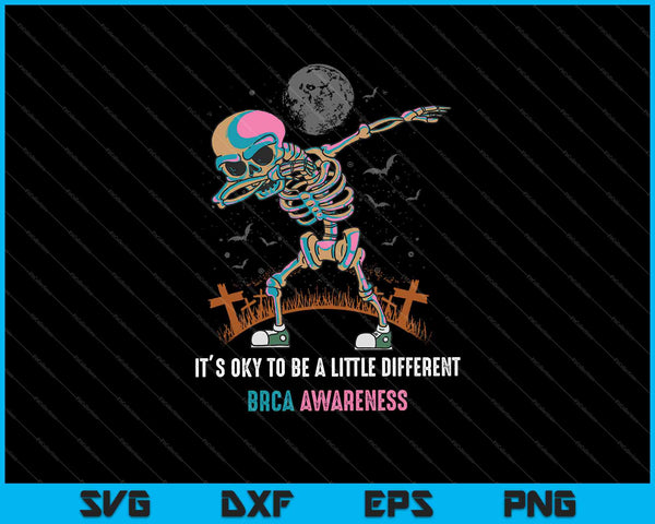 BRCA Warrior Awareness strijd tegen borstkanker Halloween SVG PNG snijden afdrukbare bestanden