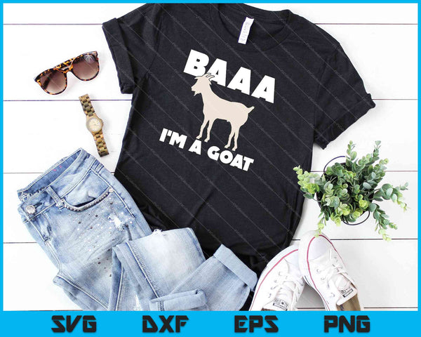 Baa ik ben een geit kostuum dier grappige Halloween Party geit SVG PNG snijden afdrukbare bestanden - on a t-shirt