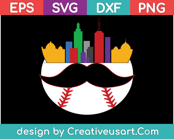 Baseball Skyline SVG PNG Cutting Printable Files