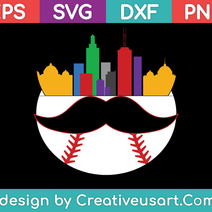 Baseball Skyline SVG PNG Cutting Printable Files