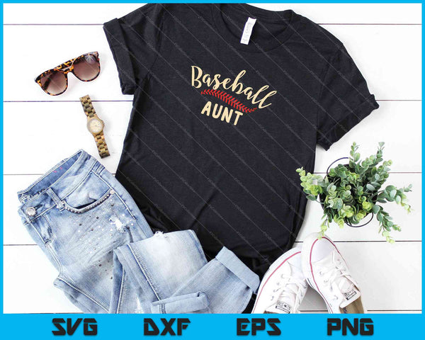 Baseball Aunt SVG PNG Cutting Printable Files - on a t-shirt