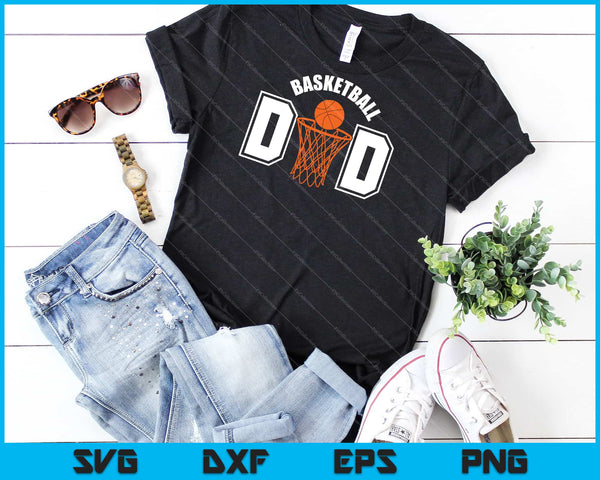 Divertido baloncesto DAD Squad SVG PNG cortando archivos imprimibles - on a t-shirt