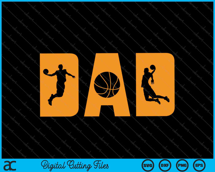 Divertido baloncesto papá SVG PNG cortando archivos imprimibles