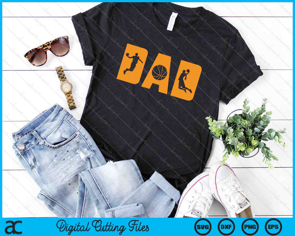 Grappige basketbal vader SVG PNG snijden afdrukbare bestanden - on a t-shirt