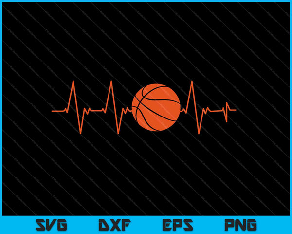 Basketbal hartslag bal cadeau SVG PNG snijden afdrukbare bestanden