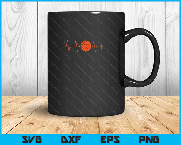 Basketball Heartbeat Ball Gift SVG PNG Cutting Printable Files